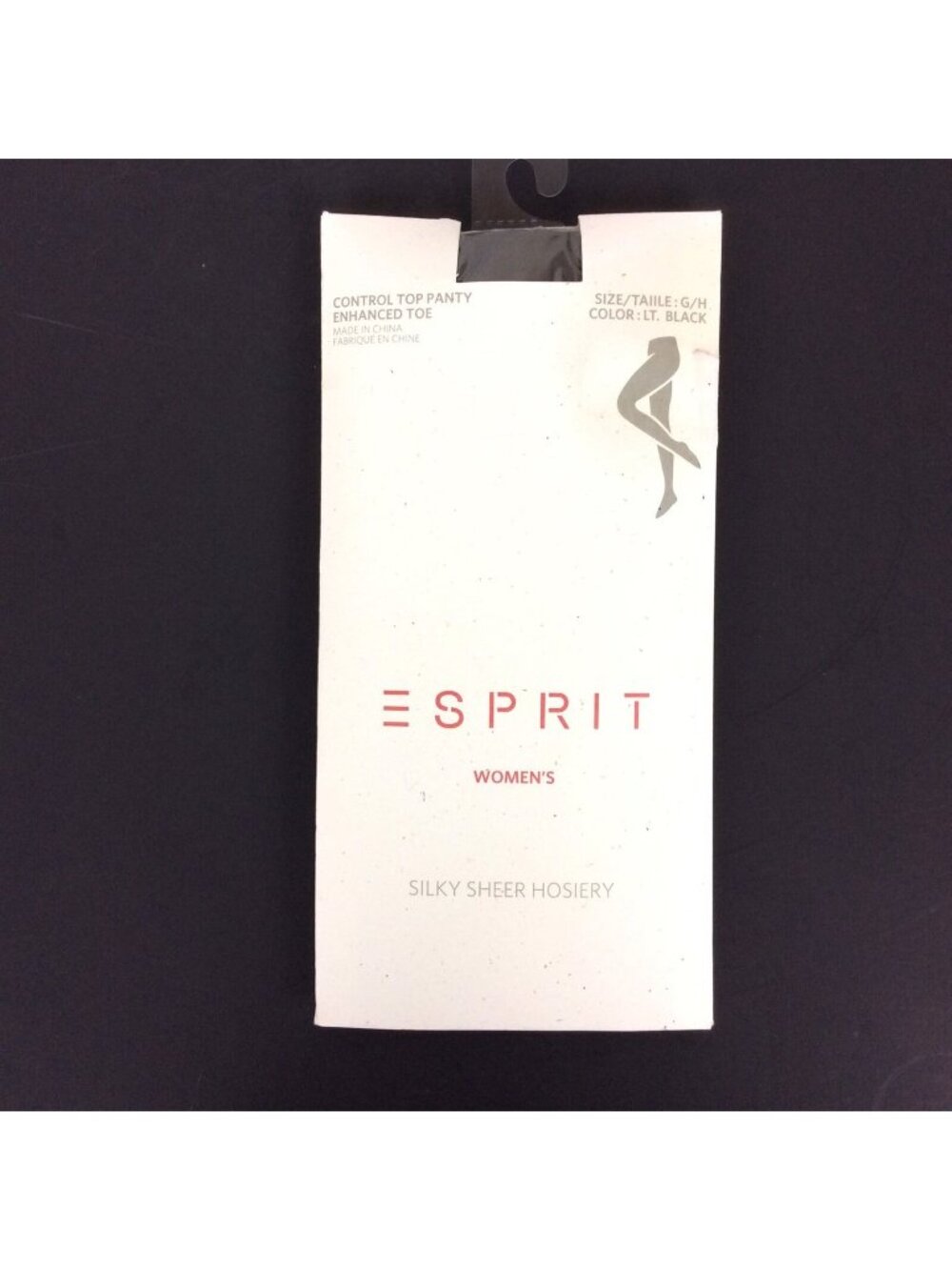 Esprit Womens Silky Sheer Hosiery Pantyhose Size G/H XL Black Control Top